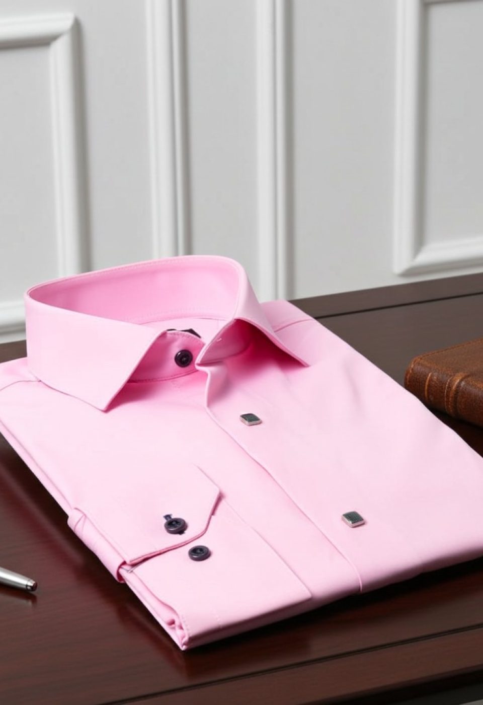 Slim Fit Uzun Kol Düz Renk Saten Erkek Gömlek 3GMK313031008