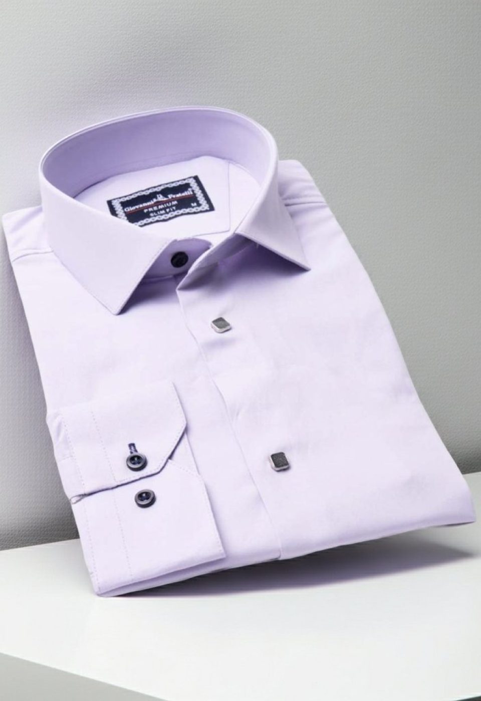 Slim Fit Uzun Kol Düz Renk Saten Erkek Gömlek 3GMK313031010