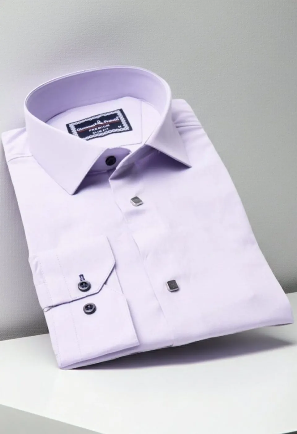 Slim Fit Uzun Kol Düz Renk Saten Erkek Gömlek 3GMK313031010