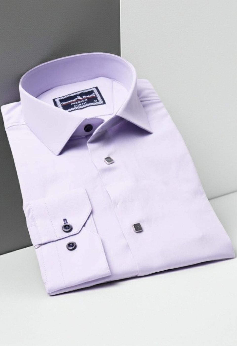 Slim Fit Uzun Kol Düz Renk Saten Erkek Gömlek 3GMK313031010