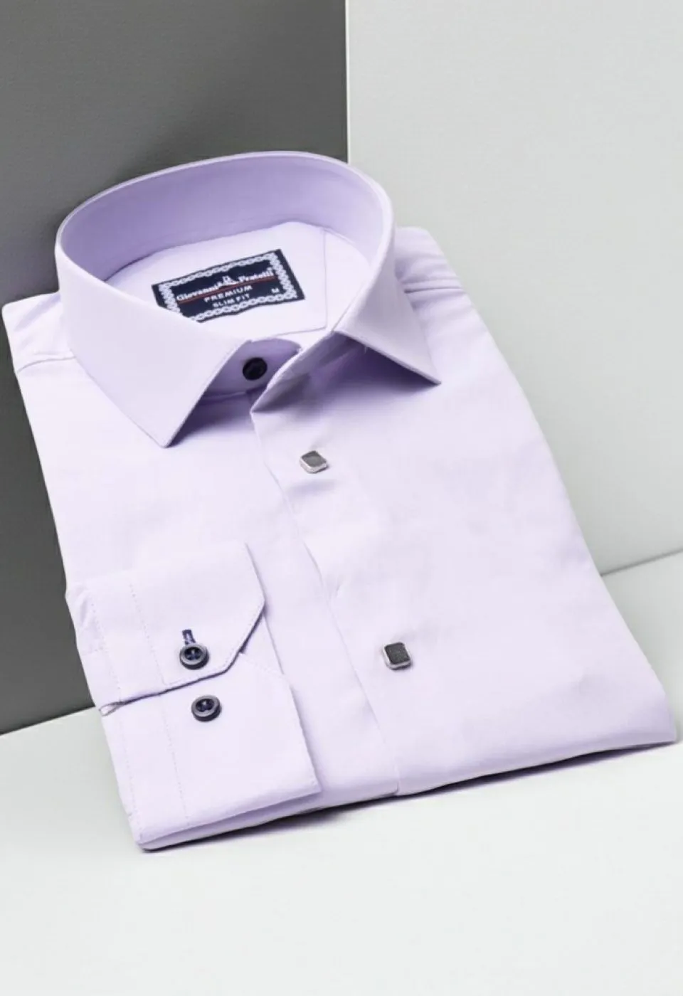 Slim Fit Uzun Kol Düz Renk Saten Erkek Gömlek 3GMK313031010