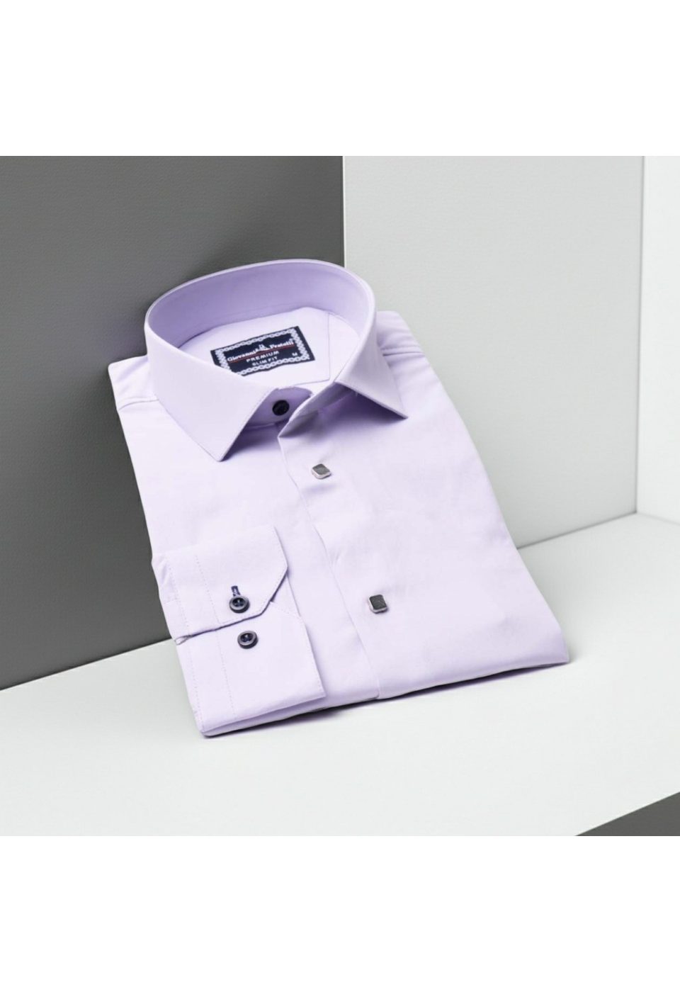 Slim Fit Uzun Kol Düz Renk Saten Erkek Gömlek 3GMK313031010 - Giovanni Fratelli