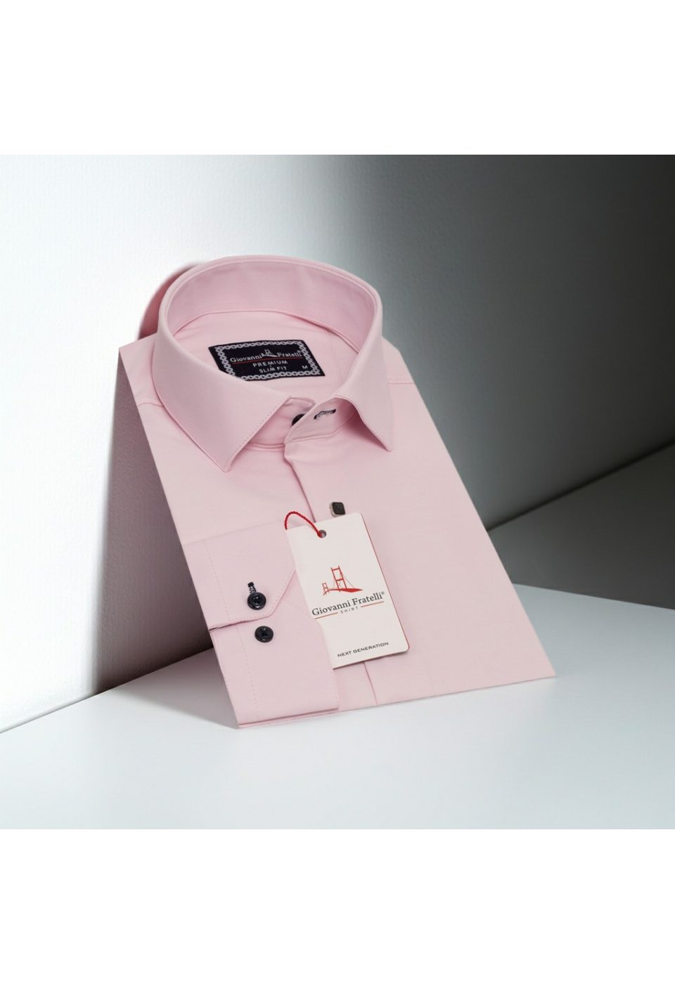 Slim Fit Uzun Kol Düz Renk Saten Erkek Gömlek 3GMK313031012 - Giovanni Fratelli