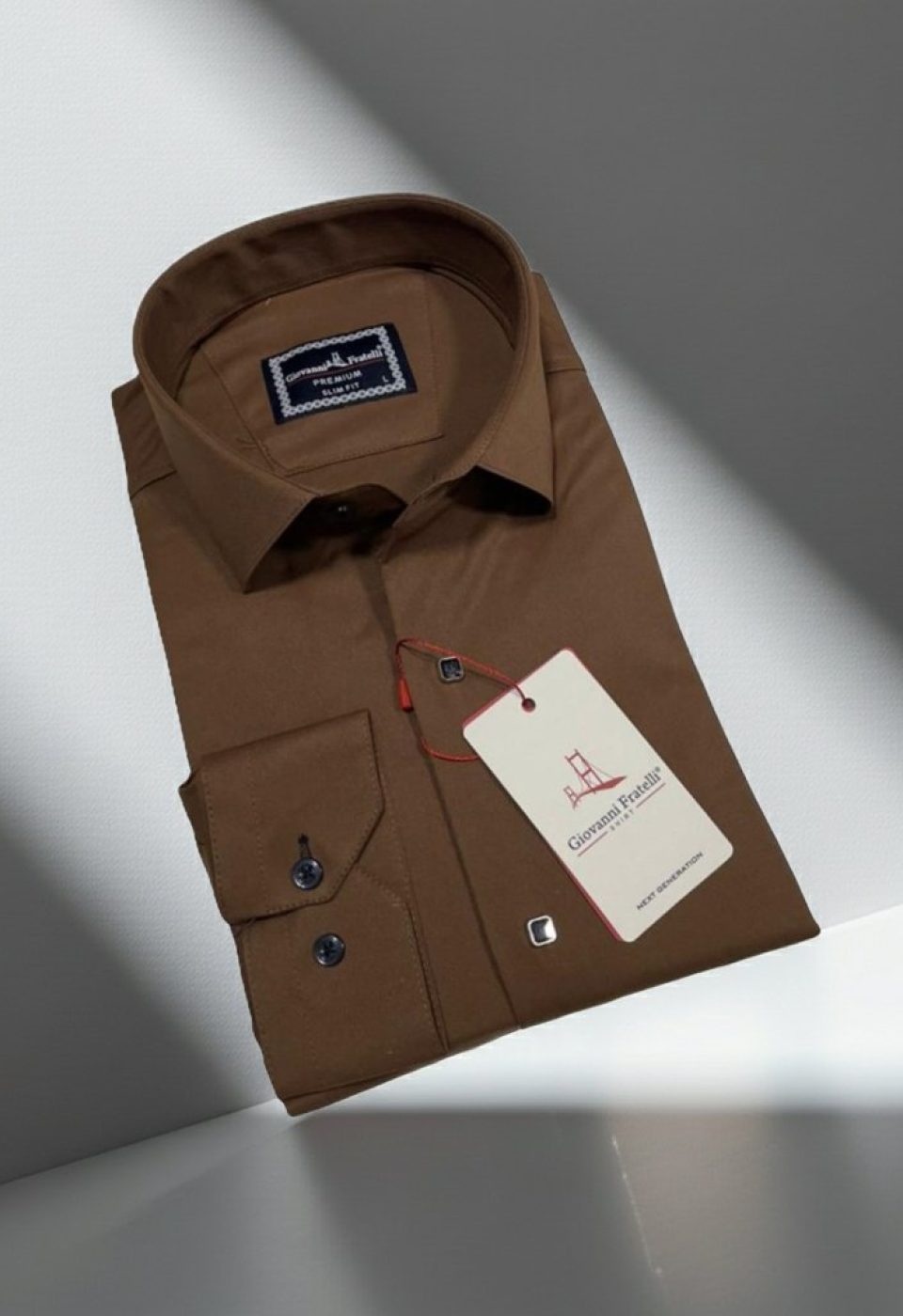 Slim Fit Uzun Kol Düz Renk Saten Erkek Gömlek 3GMK313031013