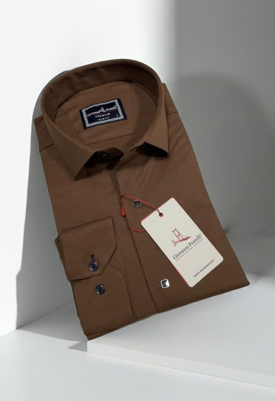 Slim Fit Uzun Kol Düz Renk Saten Erkek Gömlek 3GMK313031013