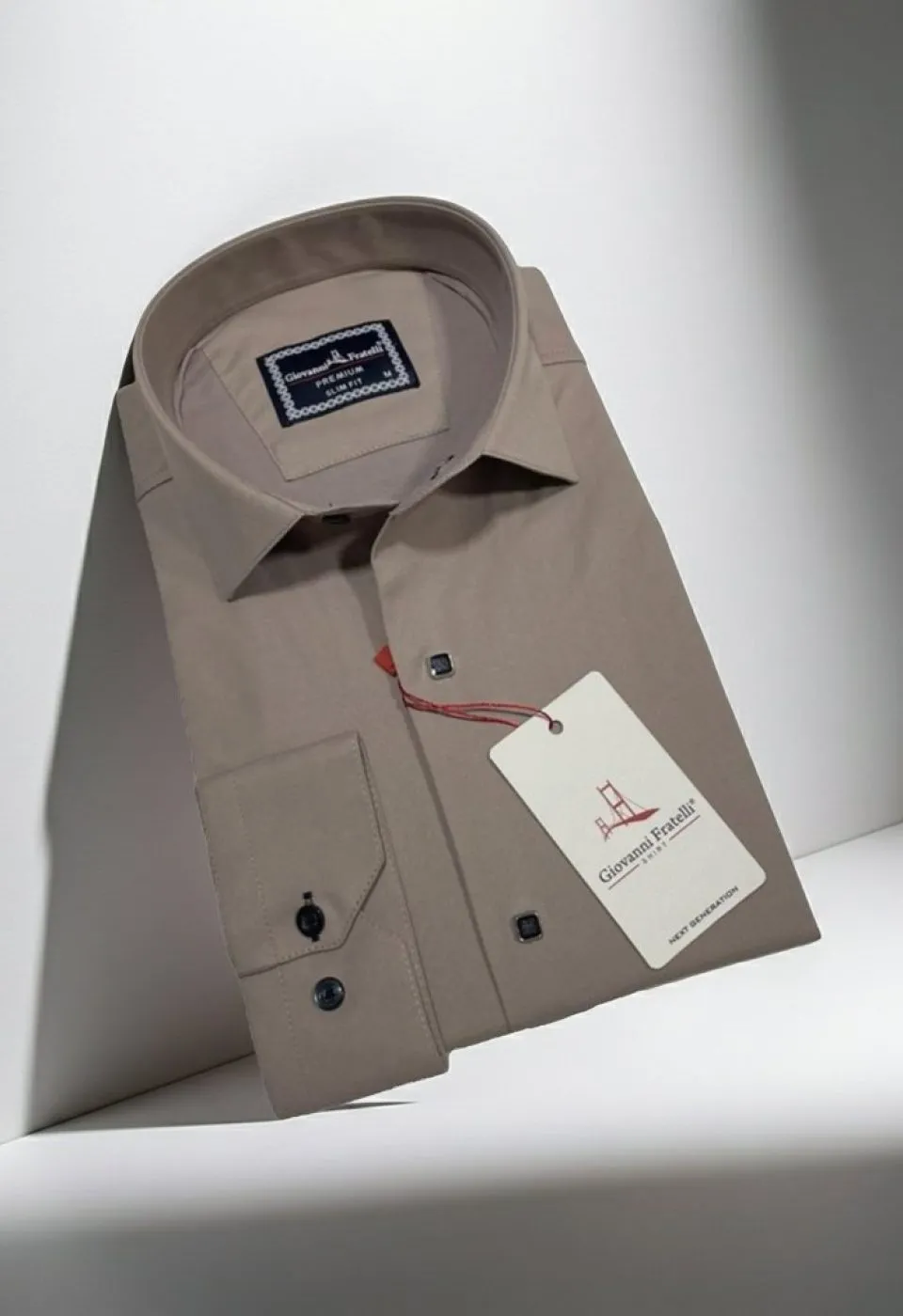 Slim Fit Uzun Kol Düz Renk Saten Erkek Gömlek 3GMK313031015