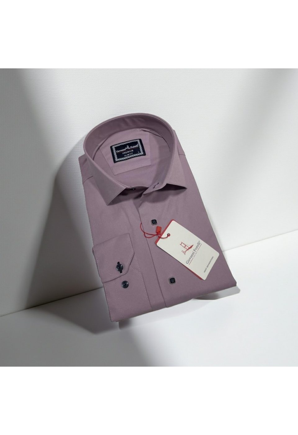 Slim Fit Uzun Kol Düz Renk Saten Erkek Gömlek 3GMK313031016 - Giovanni Fratelli