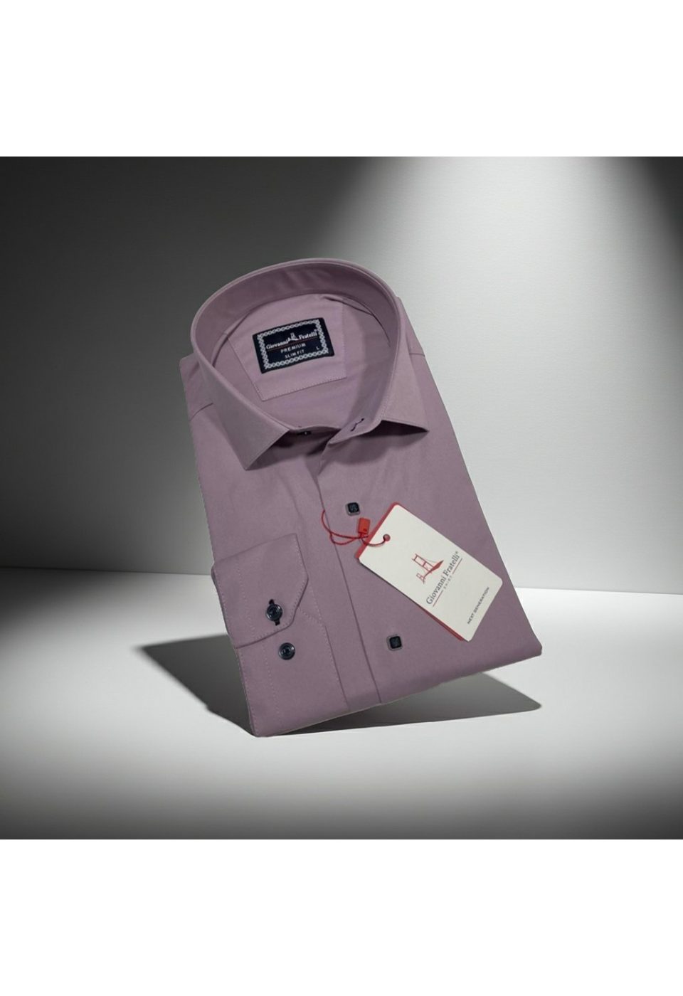 Slim Fit Uzun Kol Düz Renk Saten Erkek Gömlek 3GMK313031016 - Giovanni Fratelli