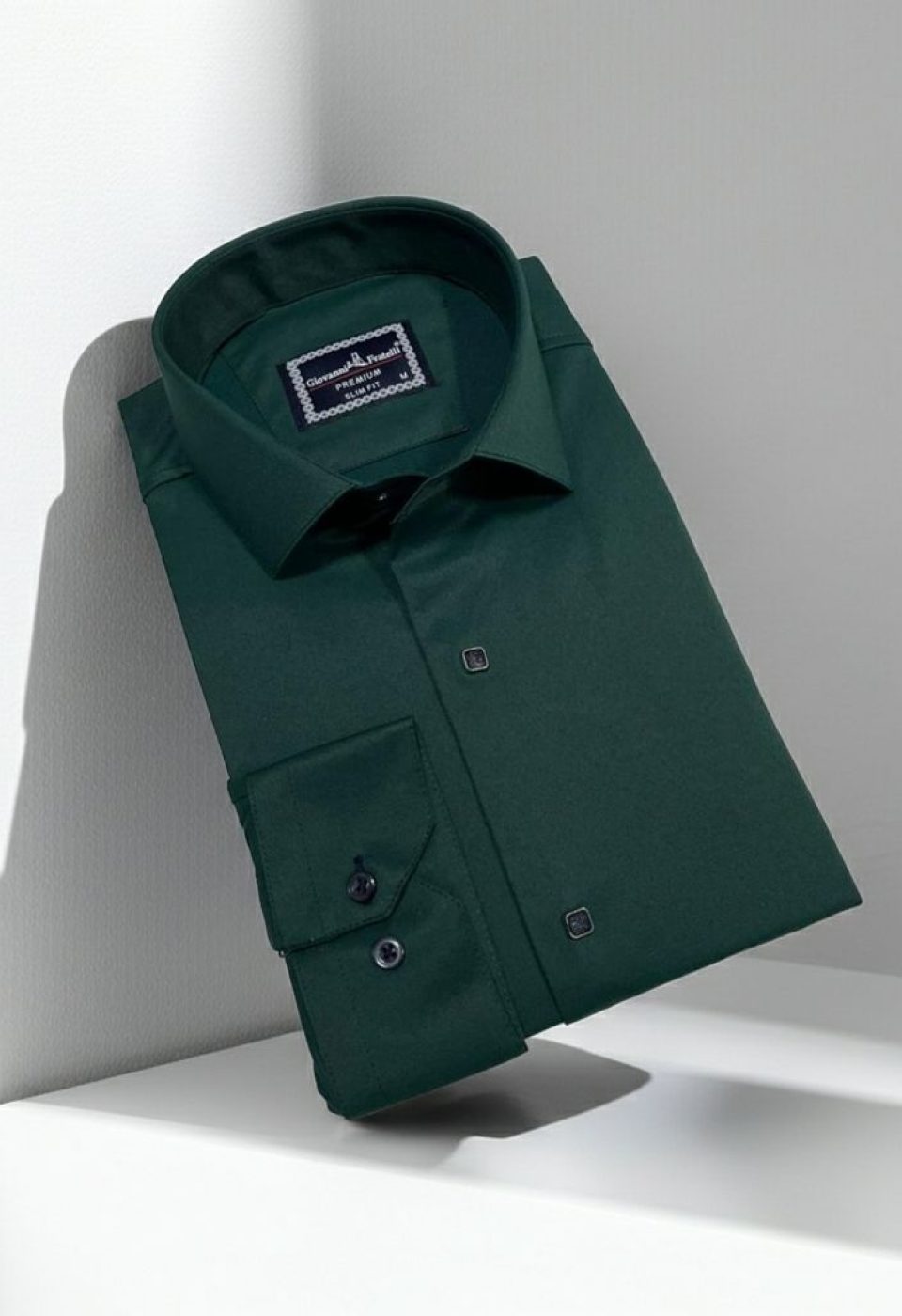 Slim Fit Uzun Kol Düz Renk Saten Erkek Gömlek 3GMK313031017