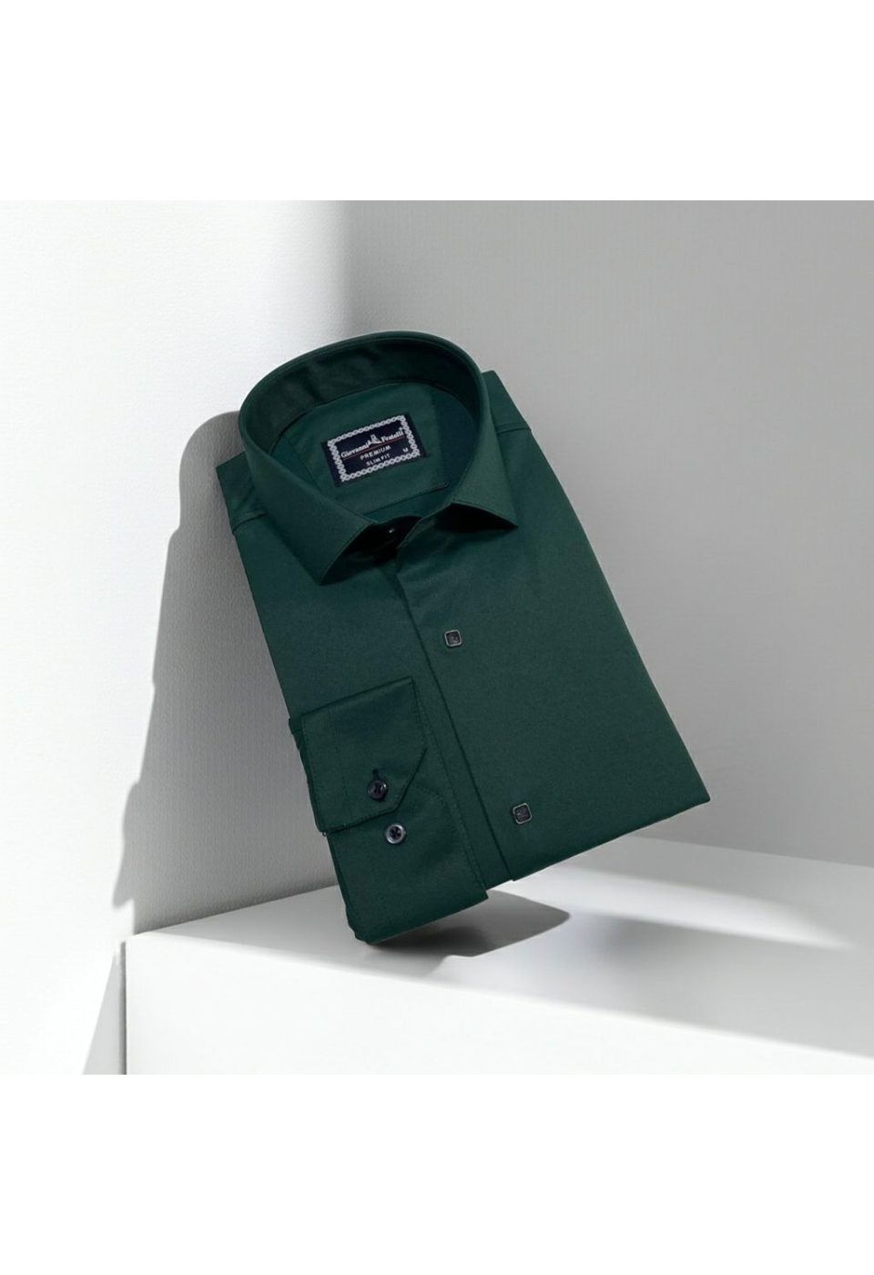 3031 CR SATIN 017 Slim Fit Uzun Kol Düz Renk Saten Erkek Gömlek 3GMK313031017 - Giovanni Fratelli
