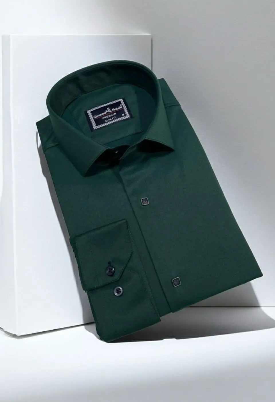 Slim Fit Uzun Kol Düz Renk Saten Erkek Gömlek 3GMK313031017