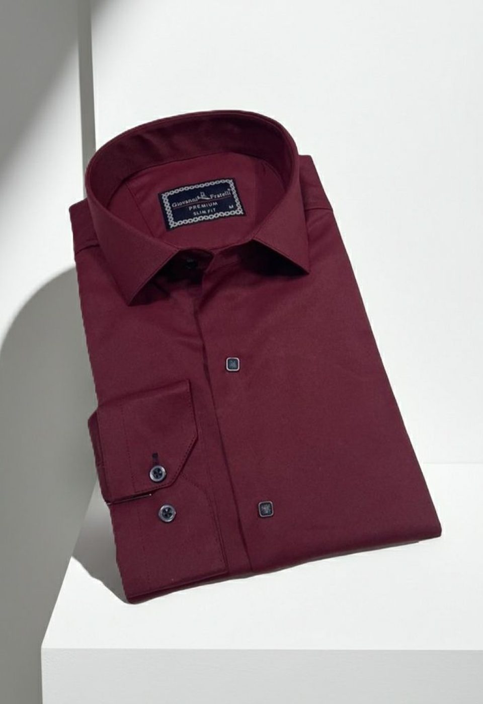 Slim Fit Uzun Kol Düz Renk Saten Erkek Gömlek 3GMK313031018