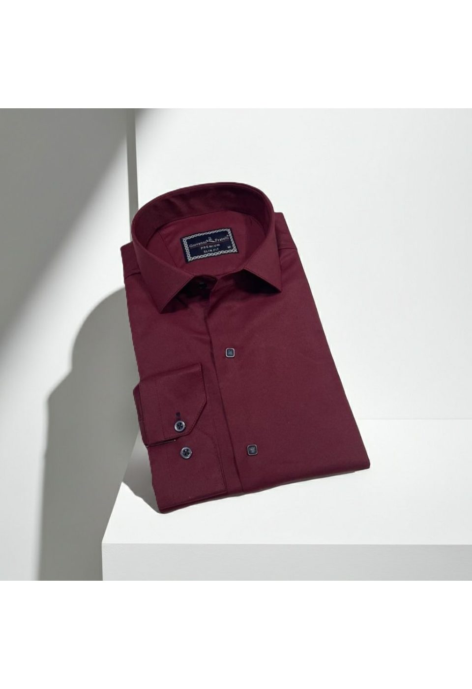 3031 CR SATIN 018 Slim Fit Uzun Kol Düz Renk Saten Erkek Gömlek 3GMK313031018 - Giovanni Fratelli