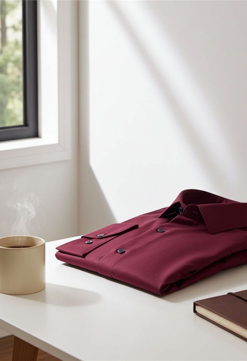 Slim Fit Uzun Kol Düz Renk Saten Erkek Gömlek 3GMK313031018
