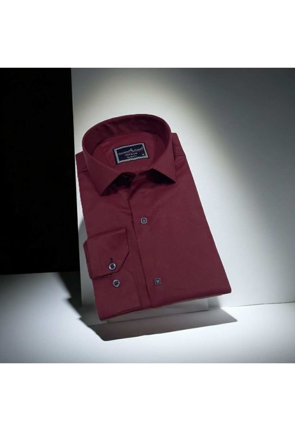 3031 CR SATIN 018 Slim Fit Uzun Kol Düz Renk Saten Erkek Gömlek 3GMK313031018 - Giovanni Fratelli