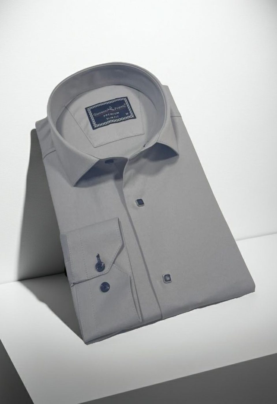 Slim Fit Uzun Kol Düz Renk Saten Erkek Gömlek 3GMK313031019