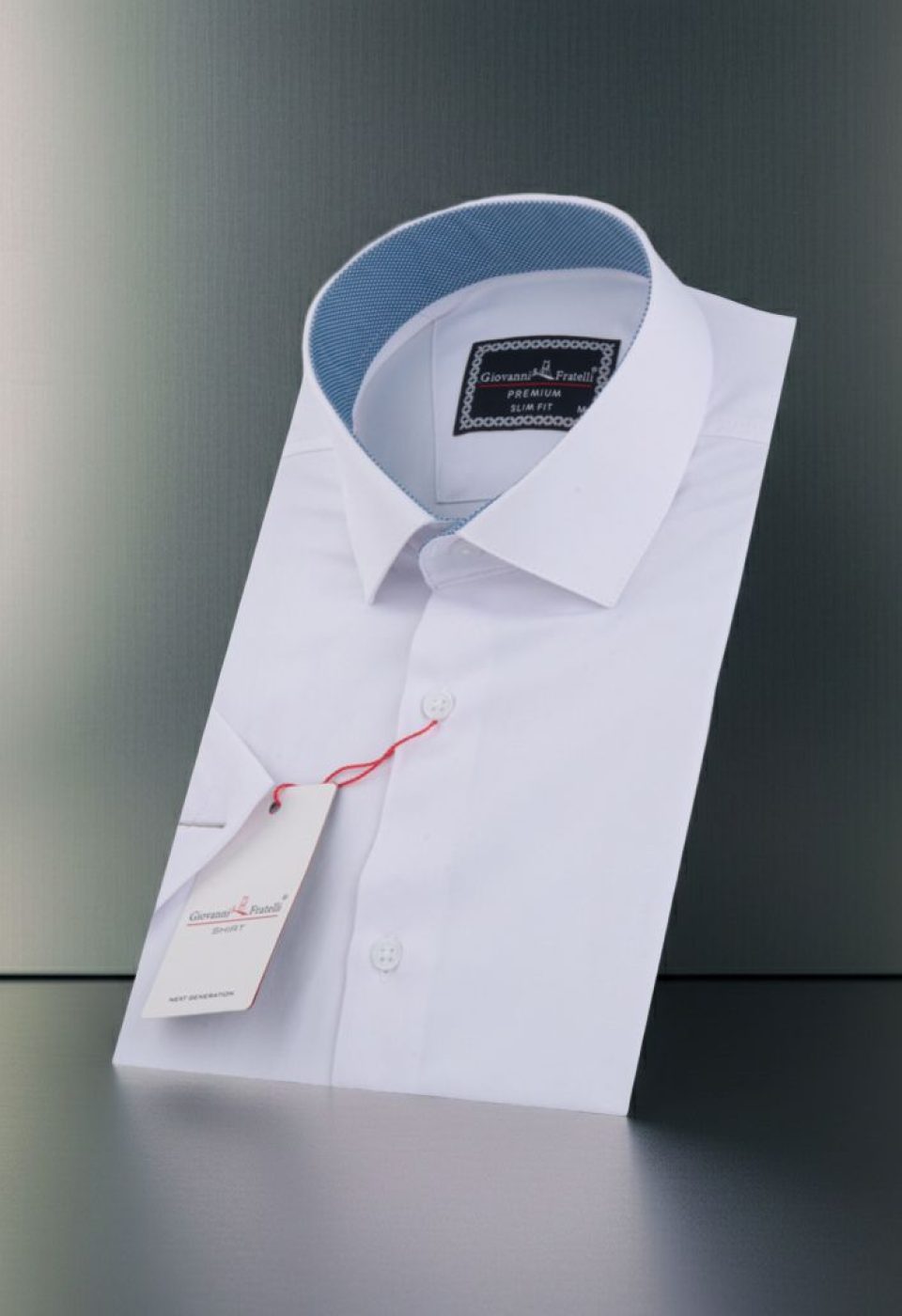 Slim Fit Kısa Kol Düz Renk Saten Erkek Gömlek 3GMK333032001