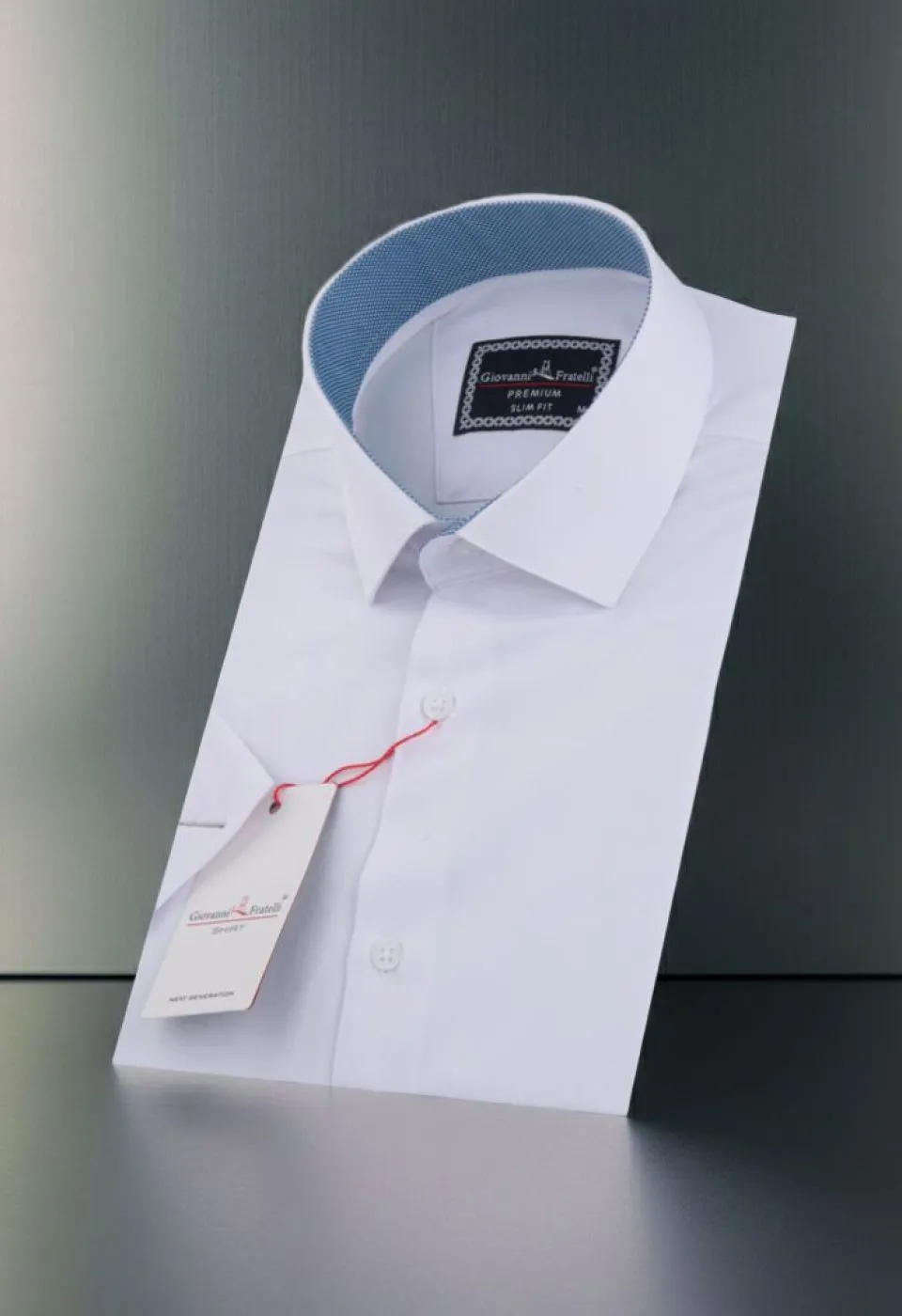 Slim Fit Kısa Kol Düz Renk Saten Erkek Gömlek 3GMK333032001