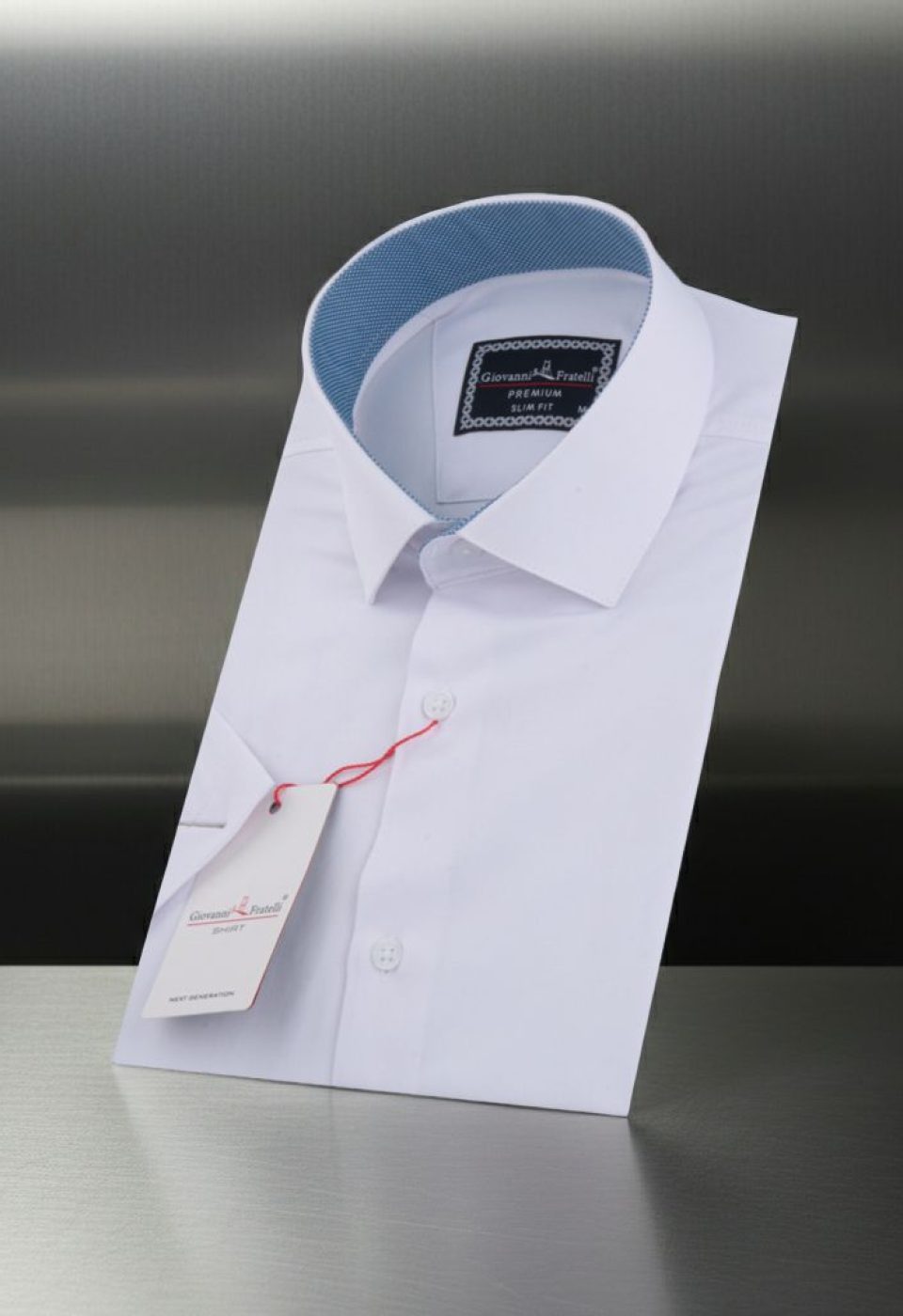 Slim Fit Kısa Kol Düz Renk Saten Erkek Gömlek 3GMK333032001