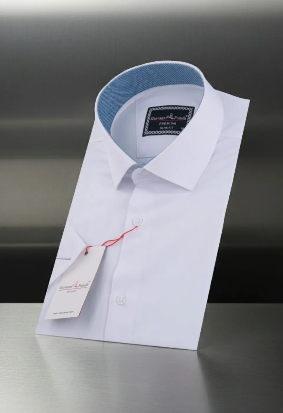 Slim Fit Kısa Kol Düz Renk Saten Erkek Gömlek 3GMK333032001 Slim Fit Kısa Kol Düz Renk Saten Erkek Gömlek 3GMK333032001