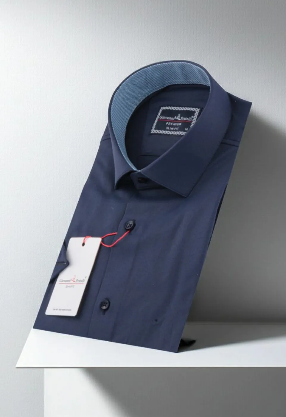 Slim Fit Kısa Kol Düz Renk Saten Erkek Gömlek 3GMK333032004 - Giovanni Fratelli