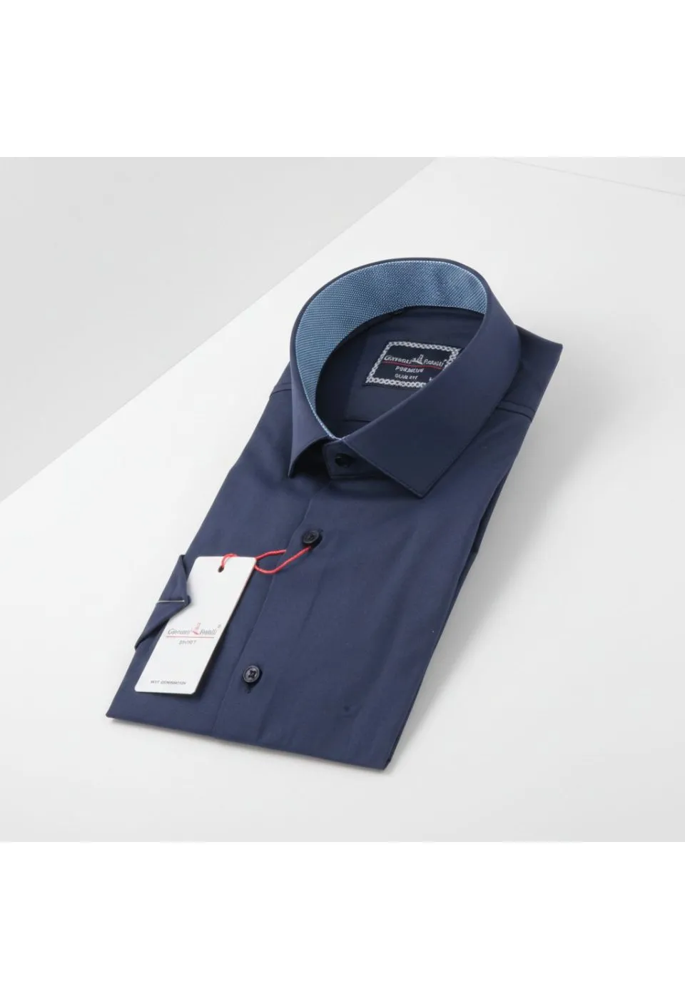 Slim Fit Kısa Kol Düz Renk Saten Erkek Gömlek 3GMK333032004 - Giovanni Fratelli