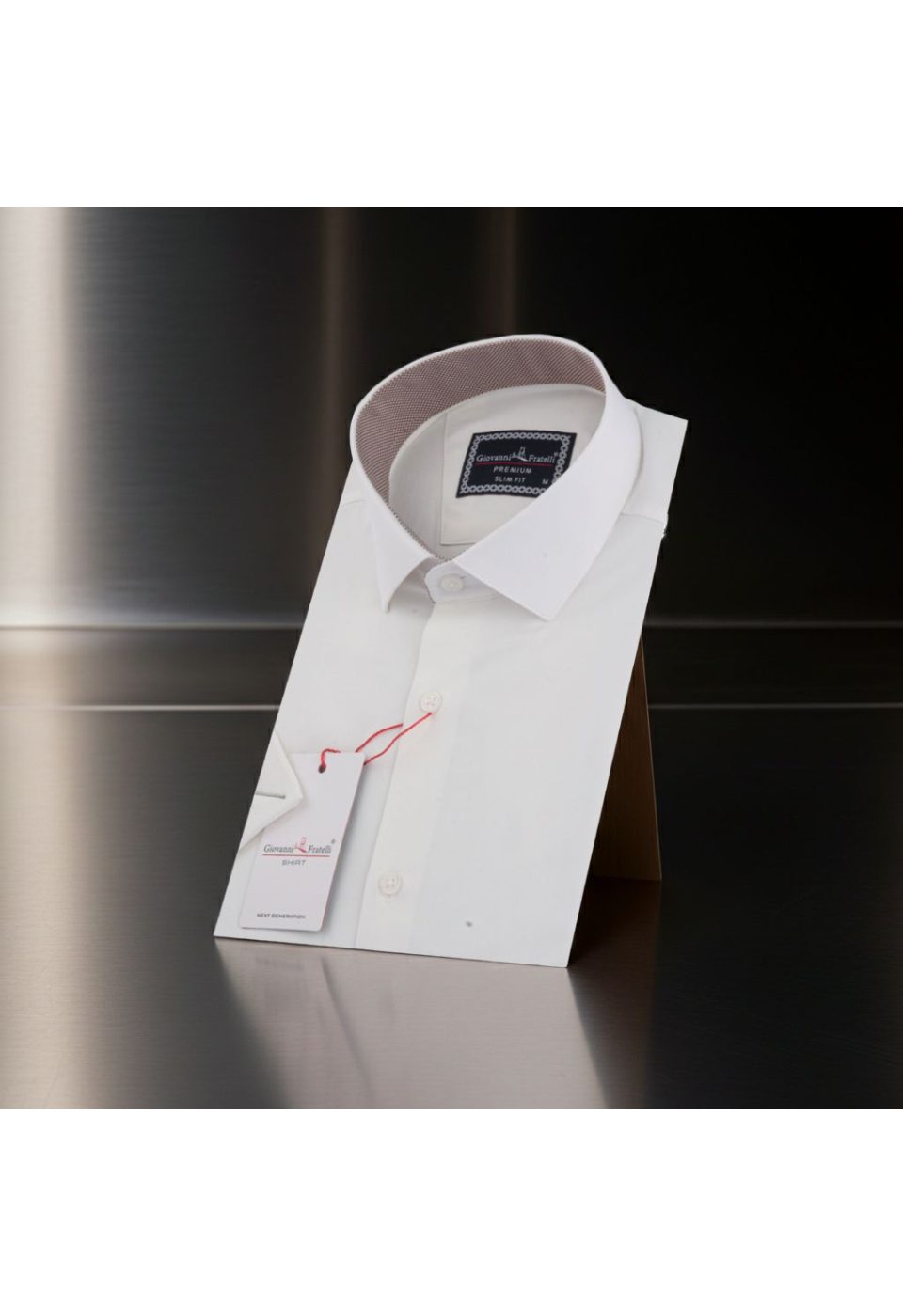 Slim Fit Kısa Kol Düz Renk Saten Erkek Gömlek 3GMK333032007 - Giovanni Fratelli