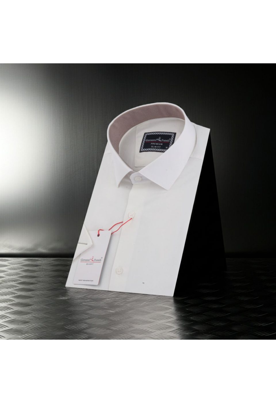 Slim Fit Kısa Kol Düz Renk Saten Erkek Gömlek 3GMK333032007 - Giovanni Fratelli