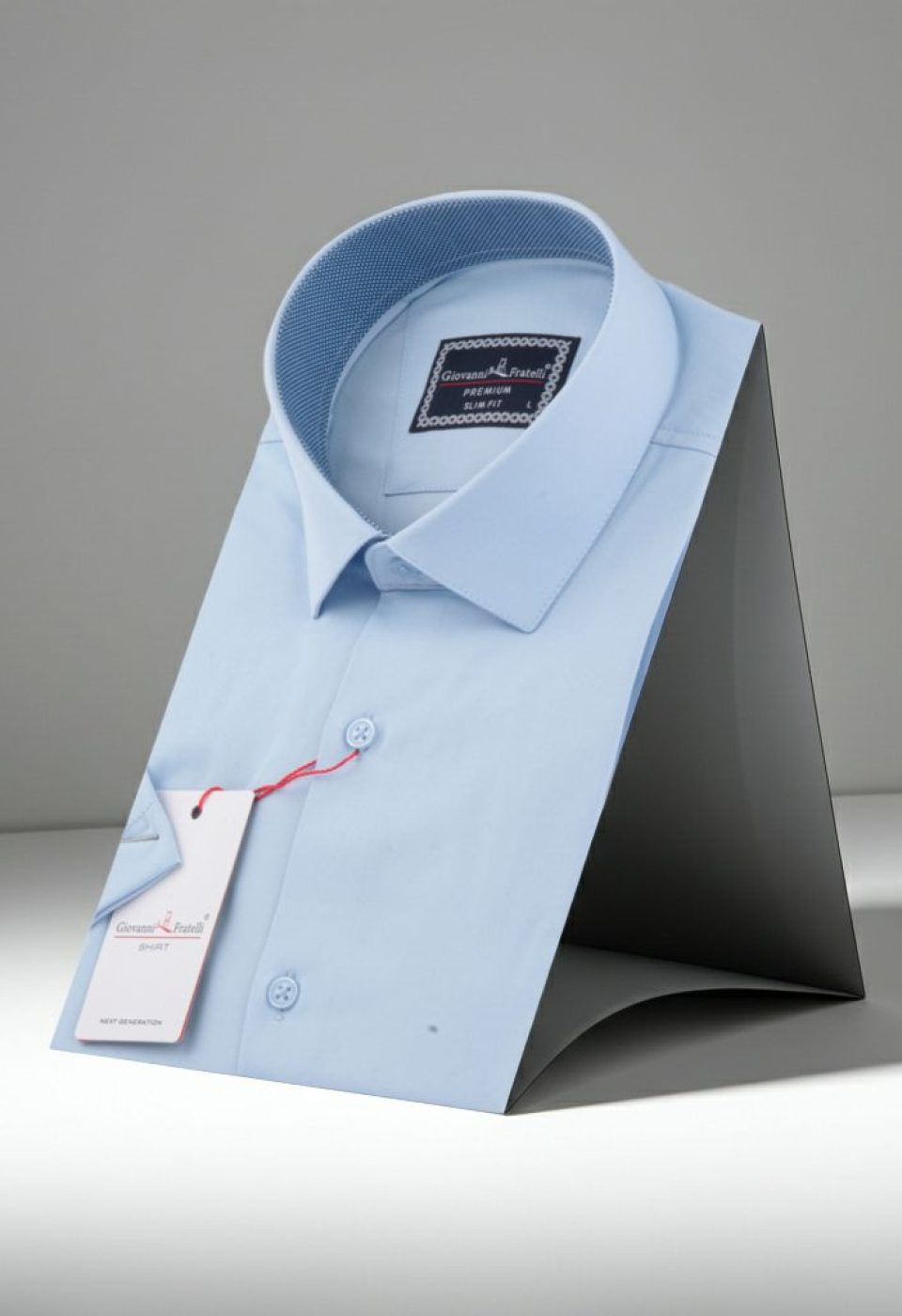 Slim Fit Kısa Kol Düz Renk Saten Erkek Gömlek 3GMK333032008