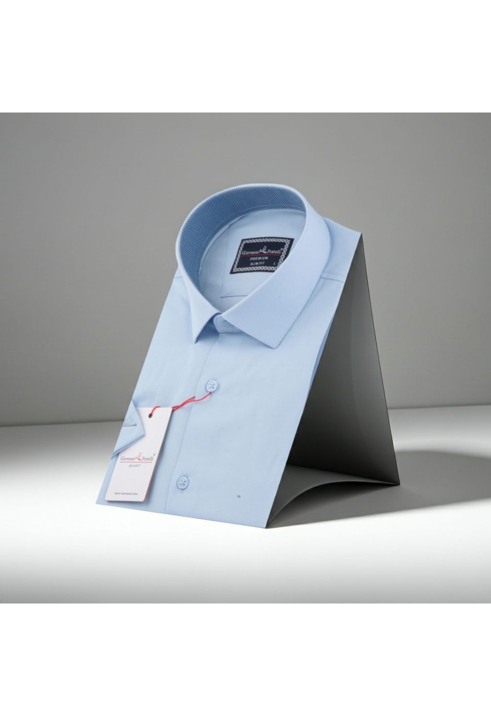 Slim Fit Kısa Kol Düz Renk Saten Erkek Gömlek 3GMK333032008 - Giovanni Fratelli