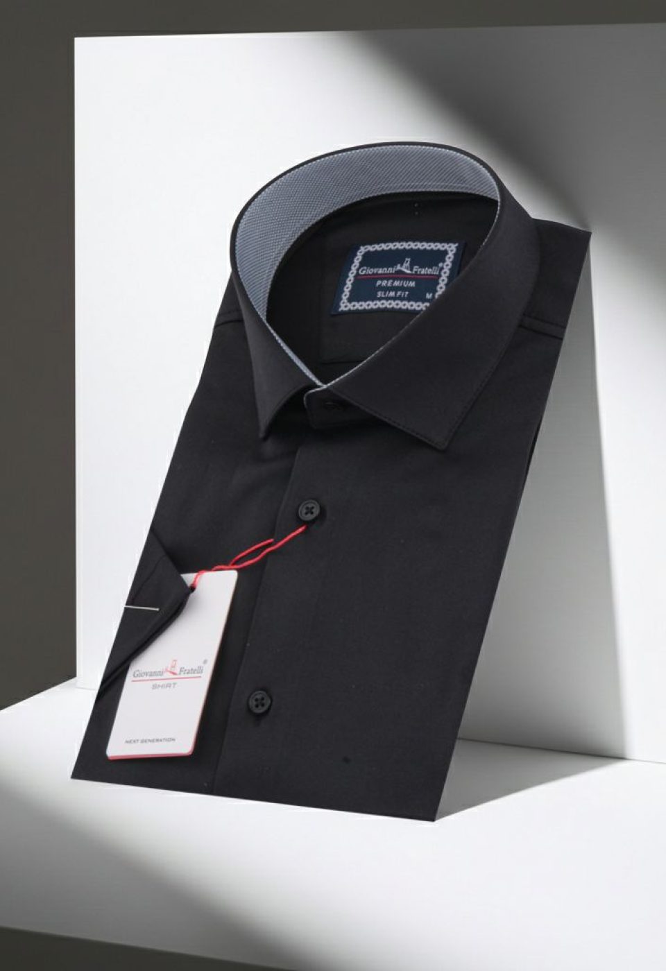 Slim Fit Kısa Kol Düz Renk Saten Erkek Gömlek 3GMK333032009 - Giovanni Fratelli
