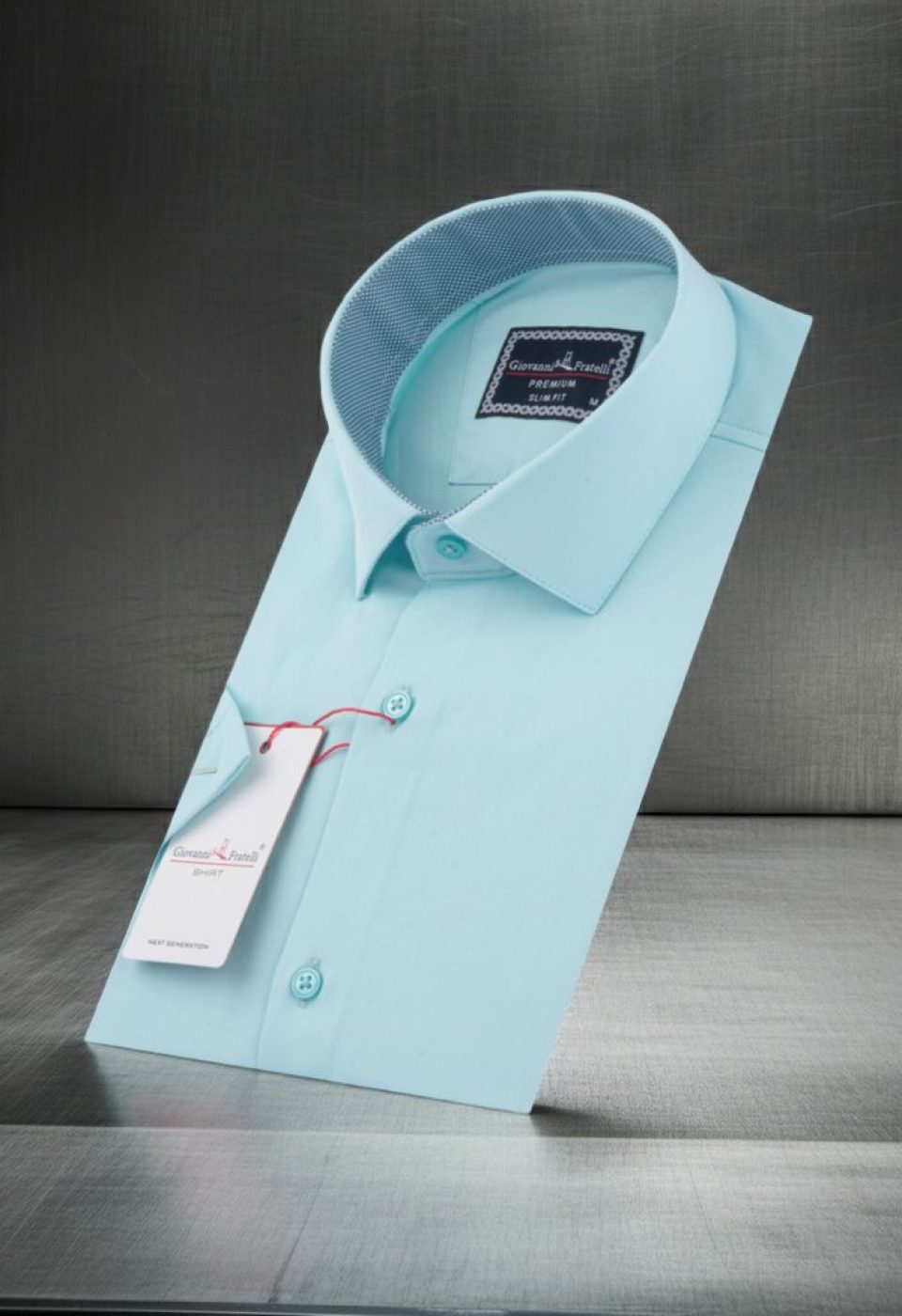 Slim Fit Kısa Kol Düz Renk Saten Erkek Gömlek 3GMK333032011 - Giovanni Fratelli