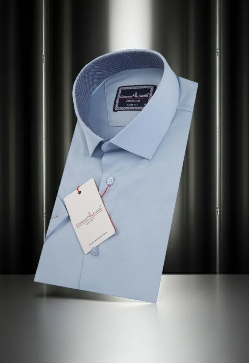 Slim Fit Kısa Kol Düz Renk Saten Erkek Gömlek 3GMK333032013 Slim Fit Kısa Kol Düz Renk Saten Erkek Gömlek 3GMK333032013