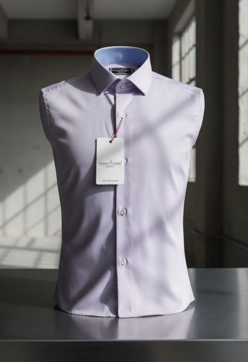 Slim Fit Kısa Kol Düz Renk Saten Erkek Gömlek 3GMK333032014 Slim Fit Kısa Kol Düz Renk Saten Erkek Gömlek 3GMK333032014