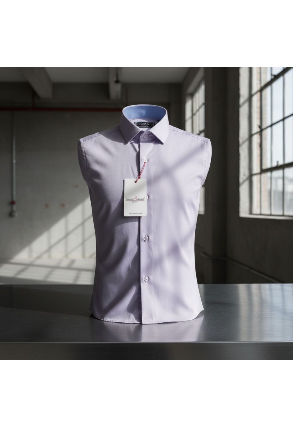 3032 CR K SATIN 014 Slim Fit Kısa Kol Düz Renk Saten Erkek Gömlek 3GMK333032014 - Giovanni Fratelli