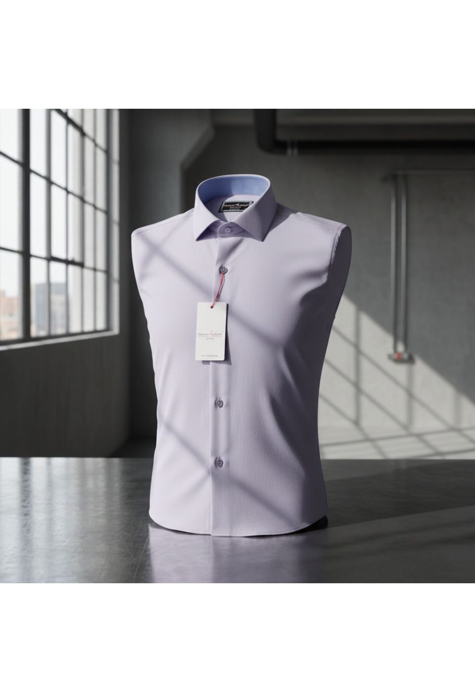 3032 CR K SATIN 014 Slim Fit Kısa Kol Düz Renk Saten Erkek Gömlek 3GMK333032014 - Giovanni Fratelli