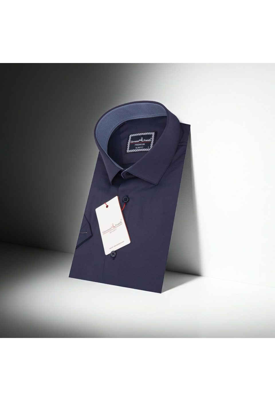 3032 CR K SATIN 015 Slim Fit Kısa Kol Düz Renk Saten Erkek Gömlek 3GMK333032015 - Giovanni Fratelli
