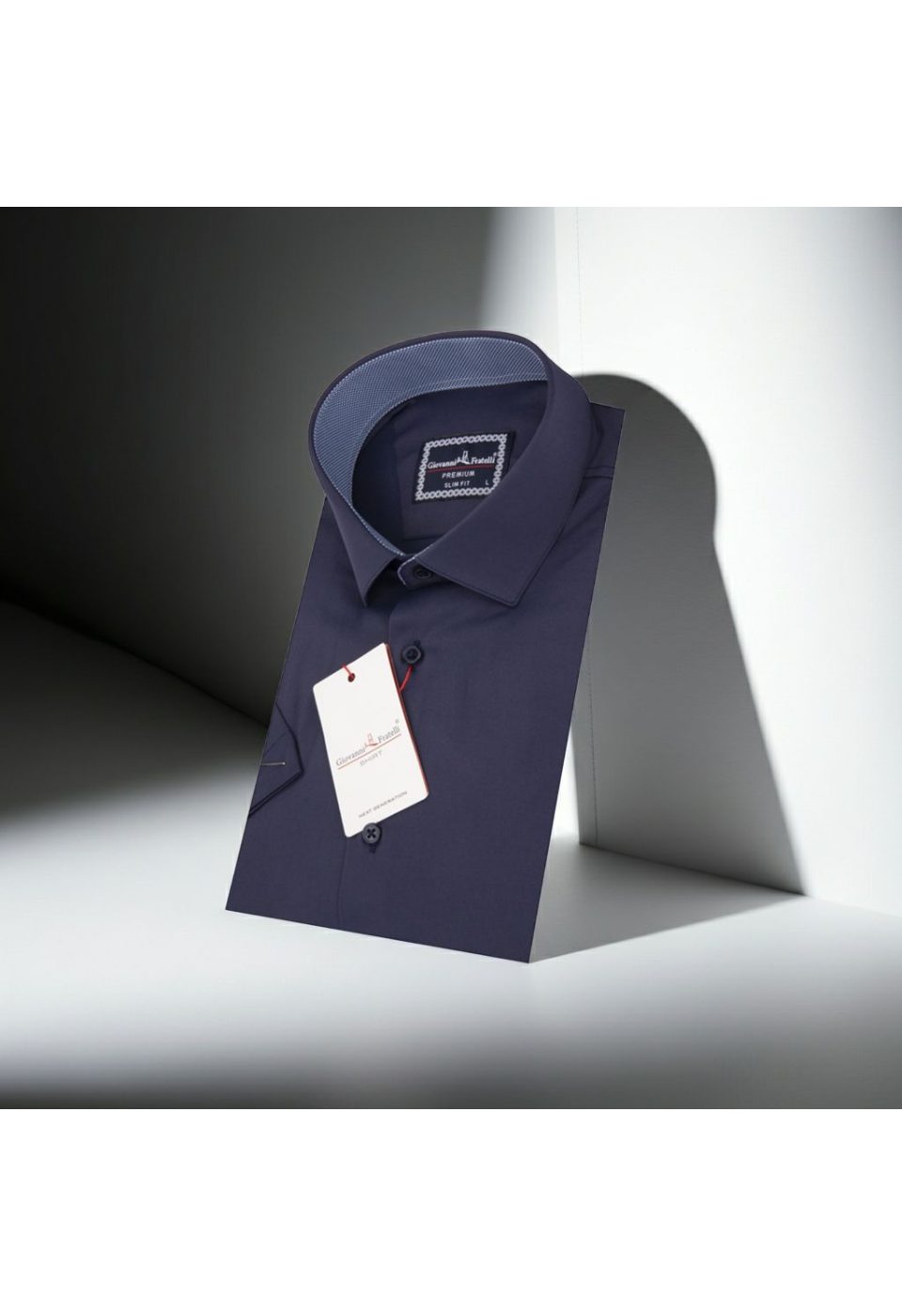 3032 CR K SATIN 015 Slim Fit Kısa Kol Düz Renk Saten Erkek Gömlek 3GMK333032015 - Giovanni Fratelli