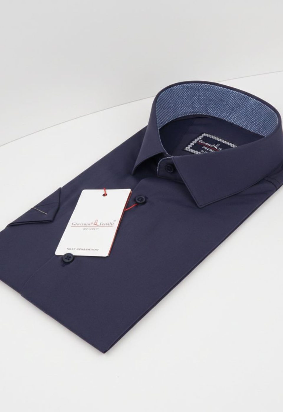 3032 CR K SATIN 015 Slim Fit Kısa Kol Düz Renk Saten Erkek Gömlek 3GMK333032015 - Giovanni Fratelli