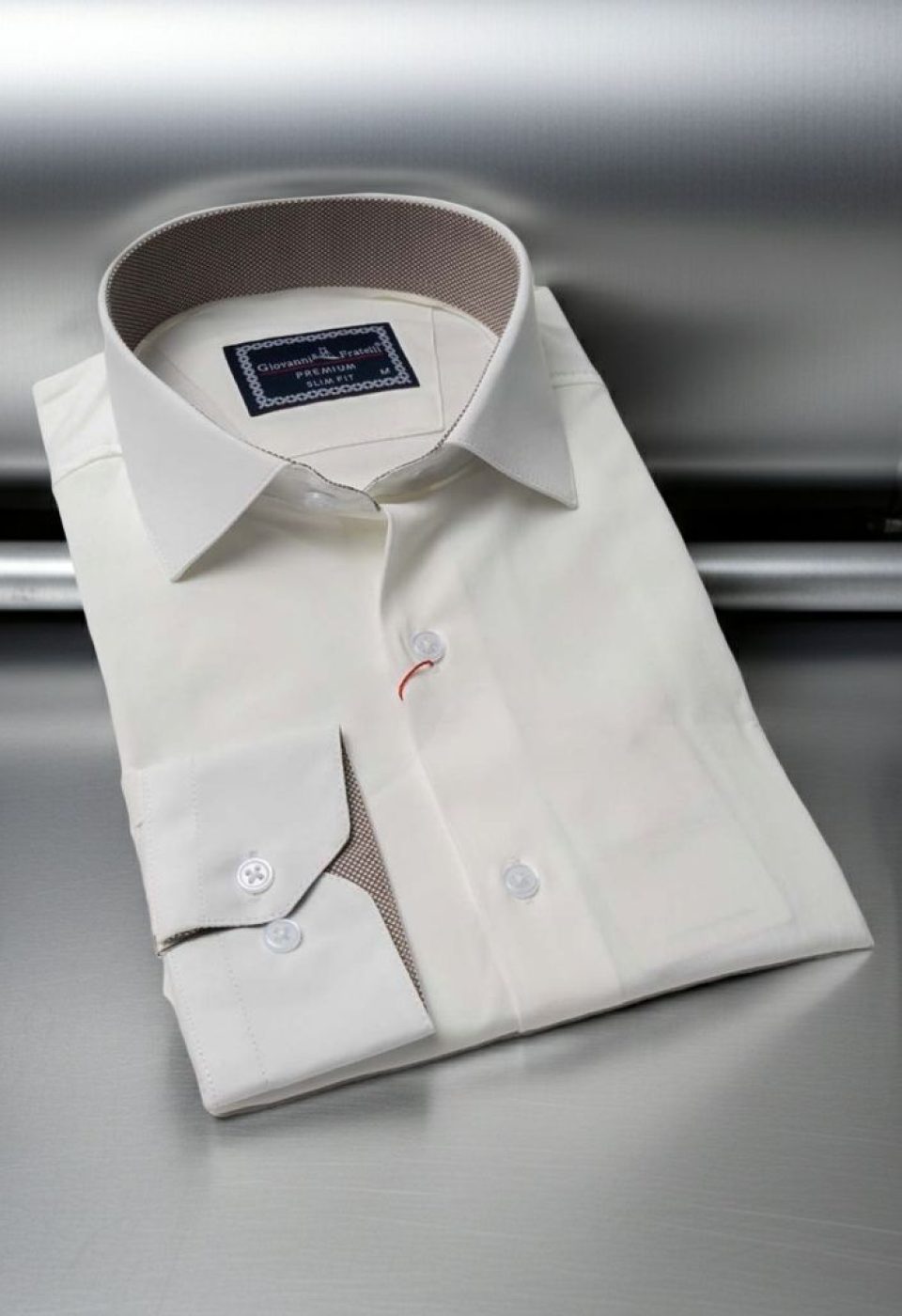 Slim Fit Uzun Kol Düz Renk Saten Erkek Gömlek 3GMK313032002