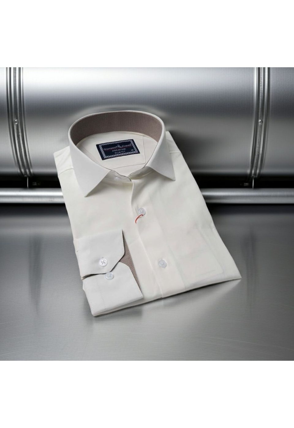 3032 CR SATIN 002 Slim Fit Uzun Kol Düz Renk Saten Erkek Gömlek 3GMK313032002 - Giovanni Fratelli