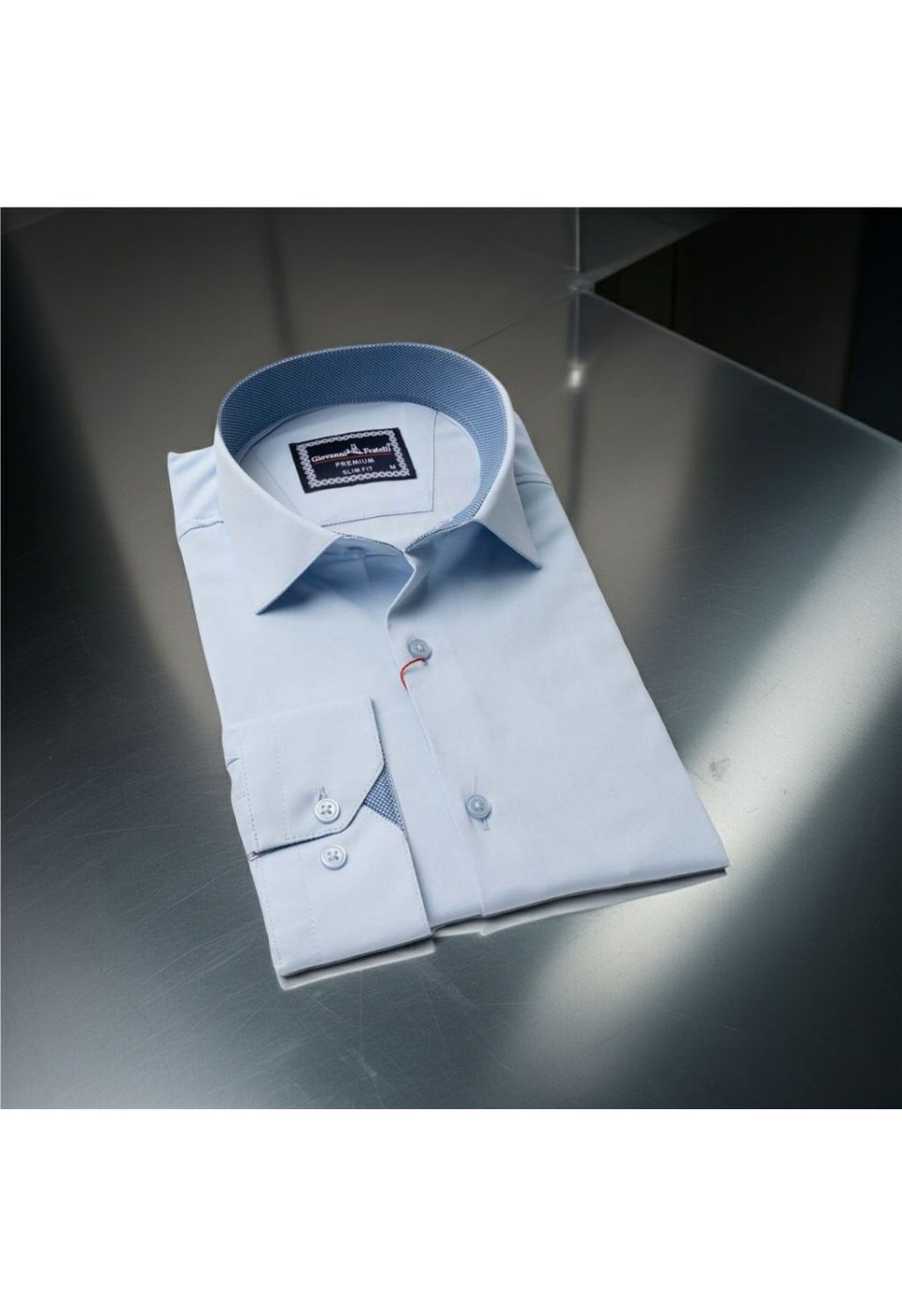 Slim Fit Uzun Kol Düz Renk Saten Erkek Gömlek 3GMK313032003 - Giovanni Fratelli