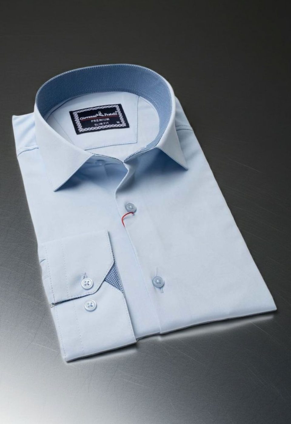 Slim Fit Uzun Kol Düz Renk Saten Erkek Gömlek 3GMK313032003