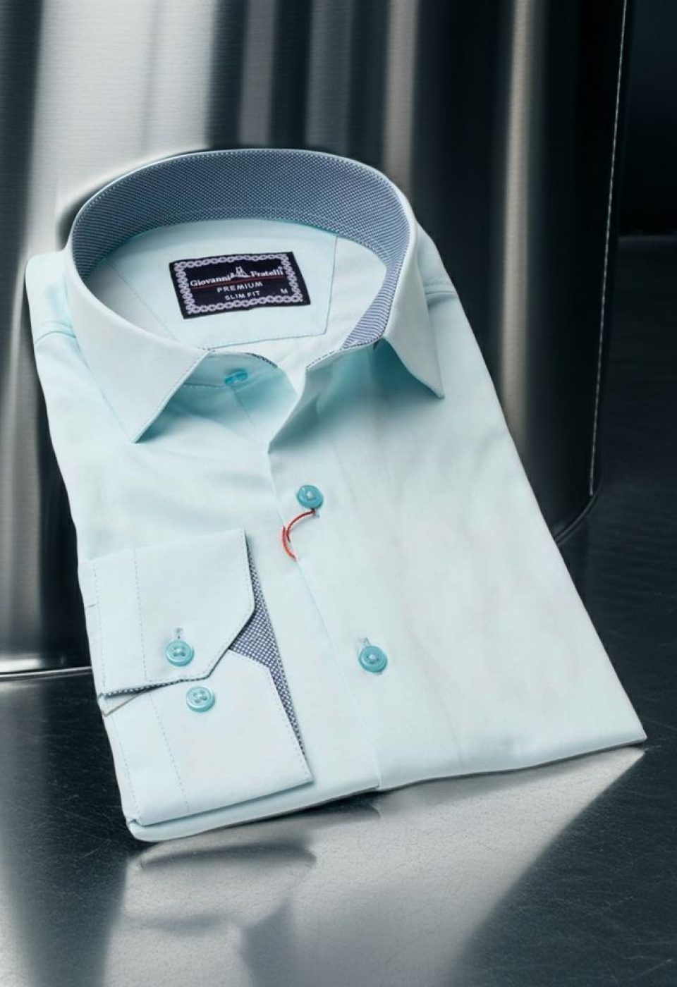 Slim Fit Uzun Kol Düz Renk Saten Erkek Gömlek 3GMK313032007