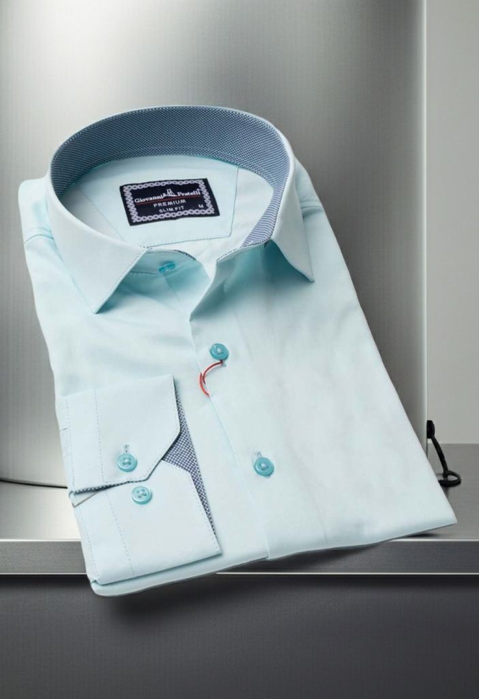 Slim Fit Uzun Kol Düz Renk Saten Erkek Gömlek 3GMK313032007