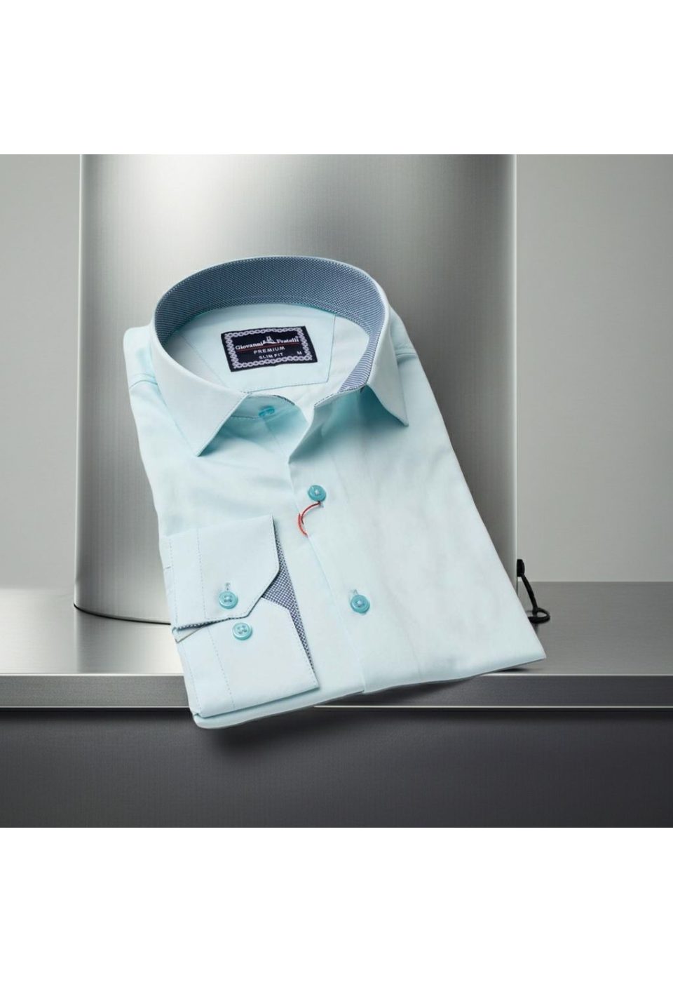 3032 CR SATIN 007 Slim Fit Uzun Kol Düz Renk Saten Erkek Gömlek 3GMK313032007 - Giovanni Fratelli