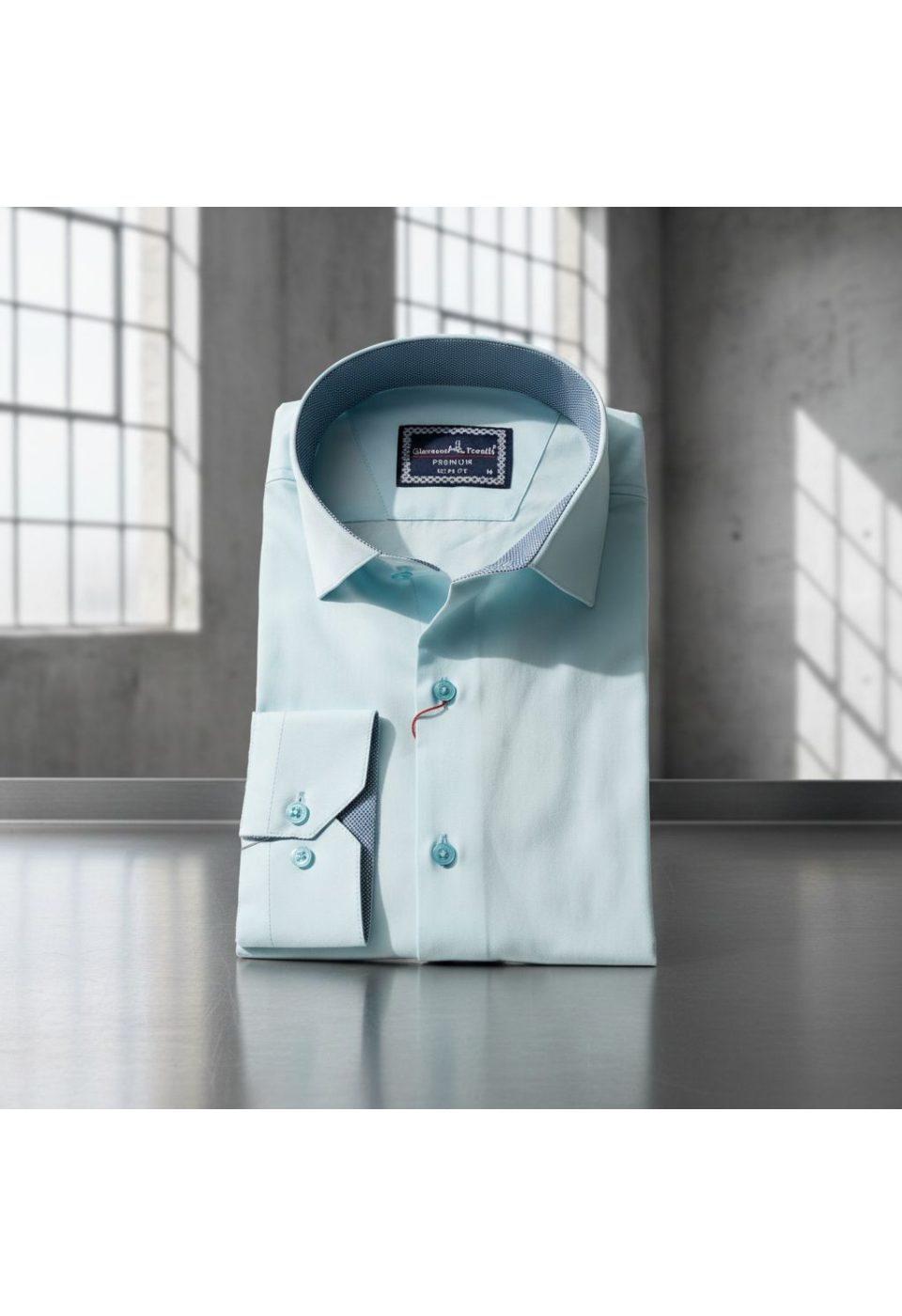 3032 CR SATIN 007 Slim Fit Uzun Kol Düz Renk Saten Erkek Gömlek 3GMK313032007 - Giovanni Fratelli