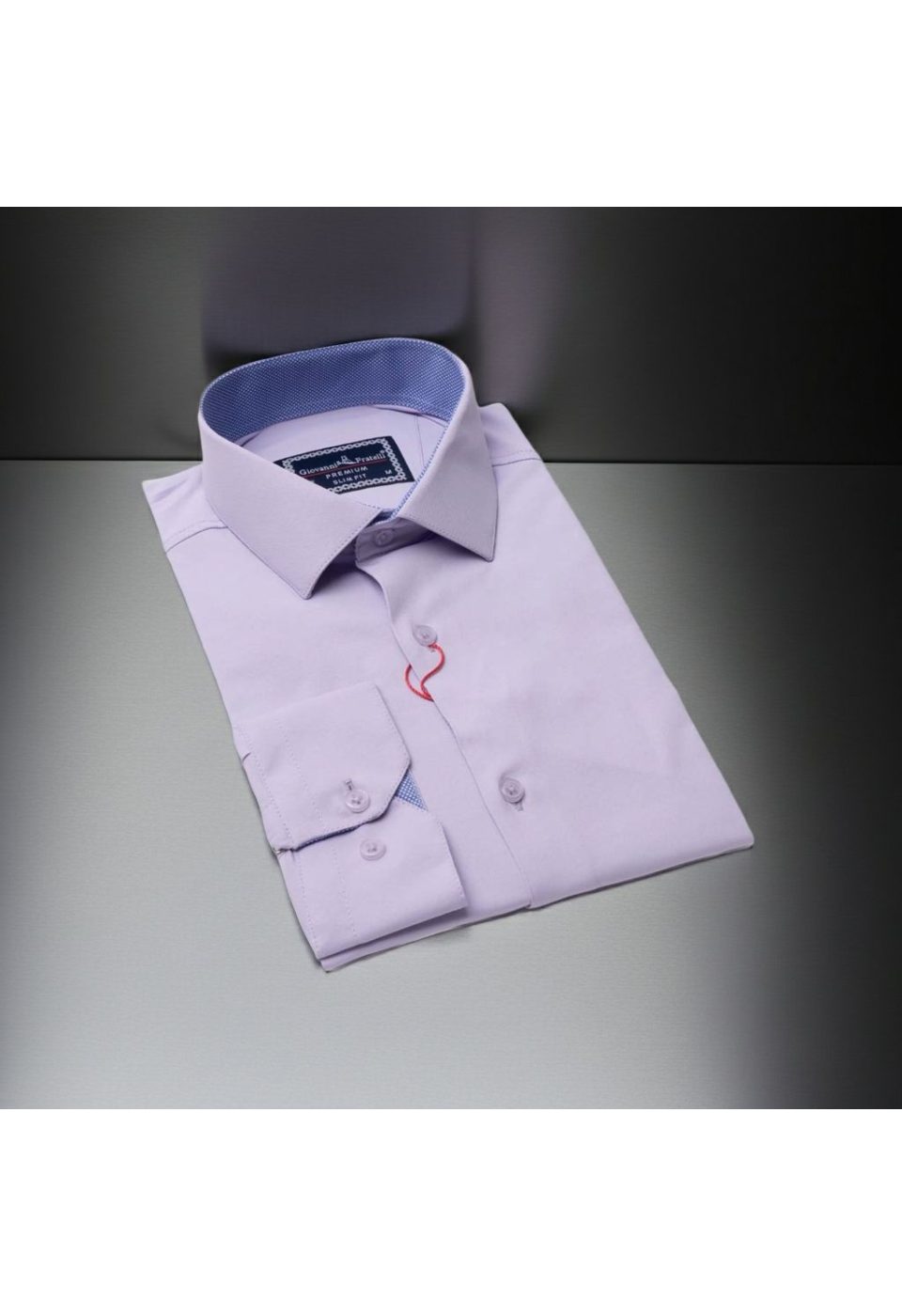 Slim Fit Uzun Kol Düz Renk Saten Erkek Gömlek 3GMK313032008 - Giovanni Fratelli