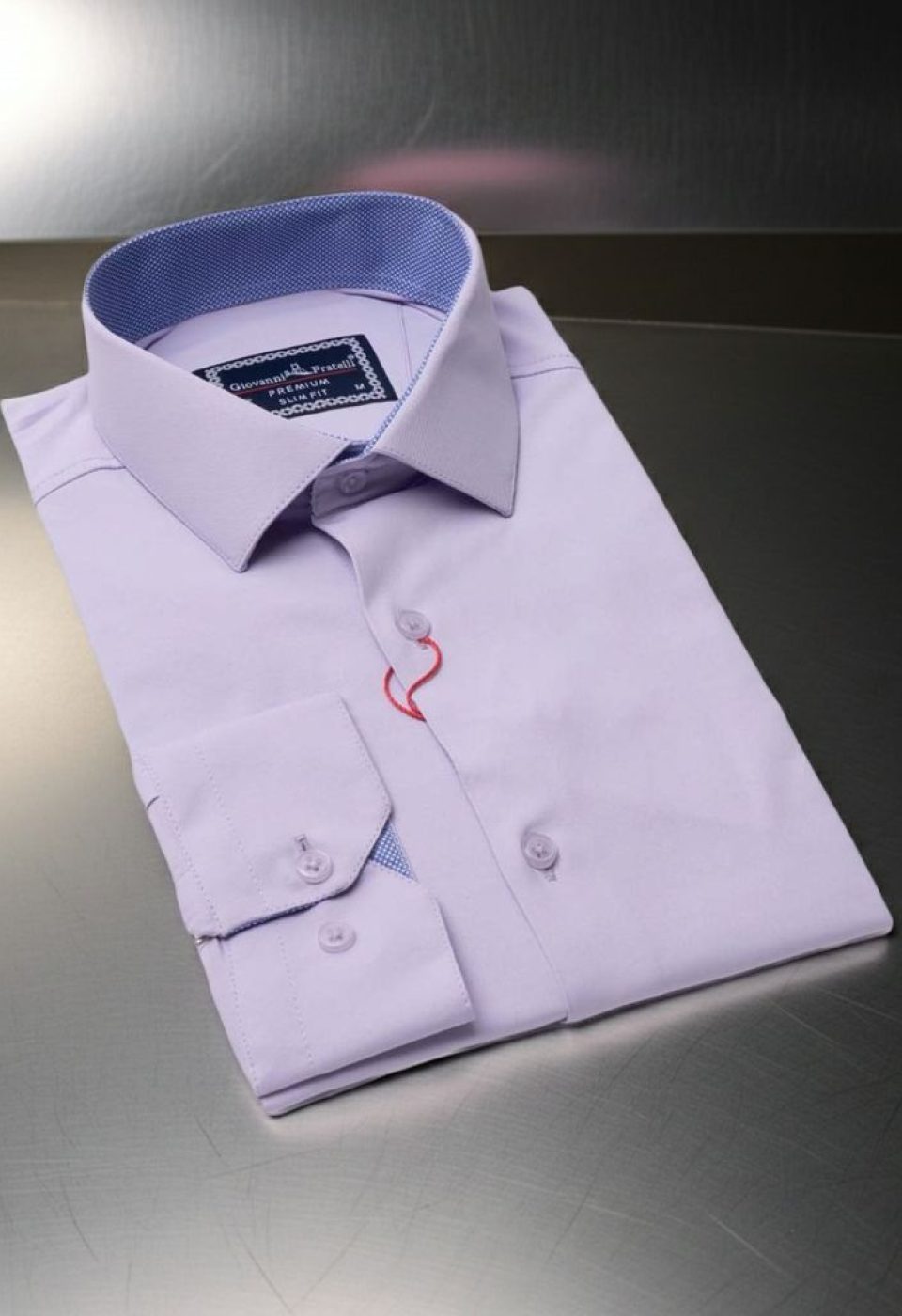 Slim Fit Uzun Kol Düz Renk Saten Erkek Gömlek 3GMK313032008 - Giovanni Fratelli