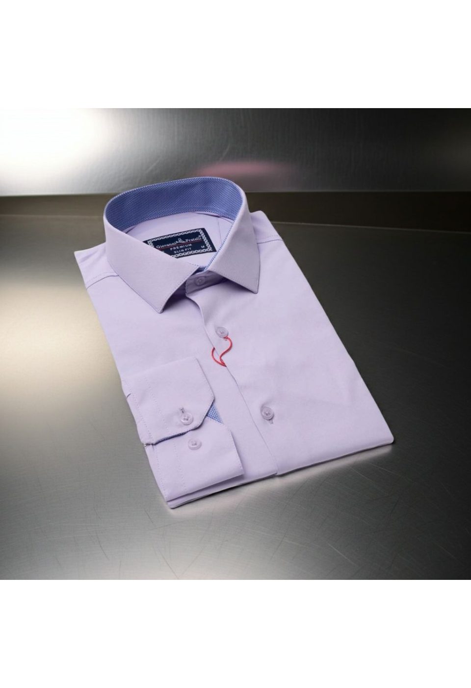 Slim Fit Uzun Kol Düz Renk Saten Erkek Gömlek 3GMK313032008 - Giovanni Fratelli